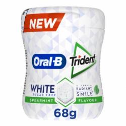 Chicle sabor menta sin azúcar Oral-B White 68 g.