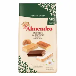 Turrones surtidos sin azúcar añadido El Almendro 400 g.