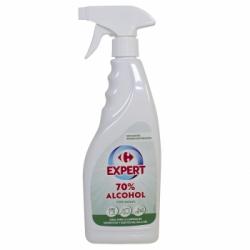 Alcohol perfumado 70% en spray para limpieza de superficies y objetos Expert Carrefour 750 ml.