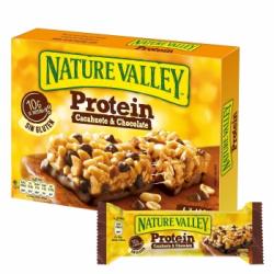 Barritas de proteínas sabor cacahuete y chocolate Nature Valley sin gluten pack de 4 barritas de 40 g.