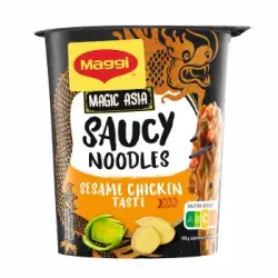 Noodles sabor pollo y sésamo Maggi sin aceite de palma 75 g.