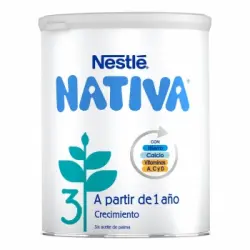 Preparado lácteo infantil de crecimiento desde 1 año en polvo Nestlé Nativa 3 lata 800 g.