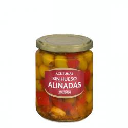 Aceitunas manzanilla aliñadas Hacendado sin hueso Tarro 0.42 kg