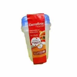 Bote Redondo de Plástico CARREFOUR HOME 1 l 2 ud - Bicolor