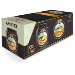 Cerveza tostada Amstel Oro pack 10 latas 33 cl.