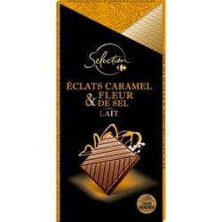 Chocolate con caramelo y flor de sal Selección Carrefour 100 g.