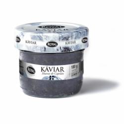 Huevas de capelán negras Royal 100 g.