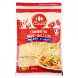 Queso rallado emmental Carrefour Classic 200 g.
