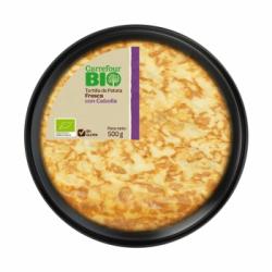 Tortilla de patatas con cebolla ecológica Carrefour Bio sin gluten 500 g.