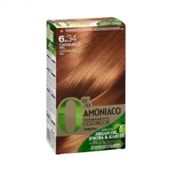 Coloración permanente 6.34 caramelo miel Deliplus 0% amoníaco Caja 1 ud