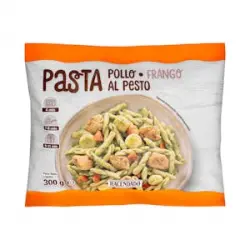 Pasta con pollo al pesto Hacendado ultracongelada