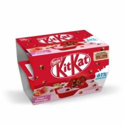 Yogur de fresa con bolitas cubiertas de chocolate Mix-in Nestlé Kit Kat pack de 2 unidades de 115 g.
