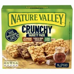 Barritas Crunchy Variety Nature Valley sin lactosa pack de 5 unidades de 42 g.