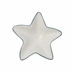 Bol Estrella de Loza BIDASOA 16x16x3,5 cm - Filo Azul