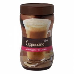 Café soluble cappuccino al cacao Carrefour 306 g.