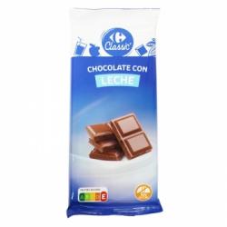 Chocolate con leche extrafino Classic ́ Carrefour sin gluten 150 g.