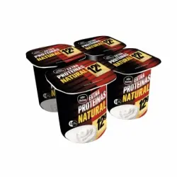 Leche fermentada natural extra proteínas Reina sin gluten pack de 4 unidades de 120 g.
