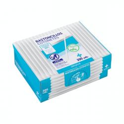 Bastoncillos de algodón 100% Deliplus Caja 200 ud