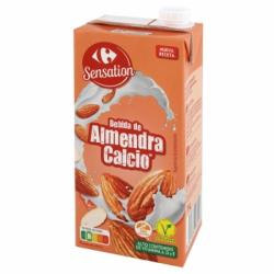 Bebida de almendra calcio Carrefour sin gluten brik 1 l.