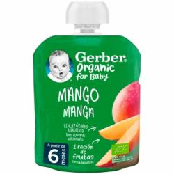 Bolsita de mango desde 6 meses ecológico Gerber sin gluten 90 g.