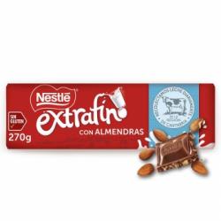 Chocolate con leche y almendras Nestlé Extrafino sin gluten 270 g.