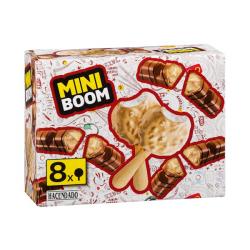 Helado mini Boom Hacendado con cobertura blanda de pasta de avellana y galleta troceada Caja 480 ml