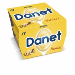 Natillas de vainilla Danone Danet pack de 8 unidades de 120 g.