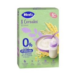 Papilla 8 cereales Hero baby +6 meses Caja 0.41 kg