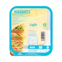 Queso light Havarti Hacendado lonchas Paquete 0.3 kg