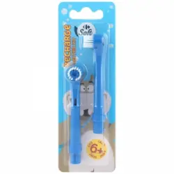 Recambio cepillo de dientes infantil batería Carrefour Soft 2 ud.