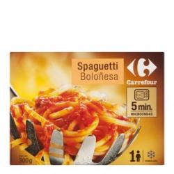 Spaguetti boloñesa Carrefour 300 g.