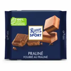 Tableta de chocolate rellena de praliné de avellanas Ritter Sport 100 g.