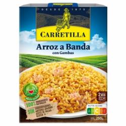 Arroz a banda con gambas Carretilla sin gluten sin aceite de palma 250 g.