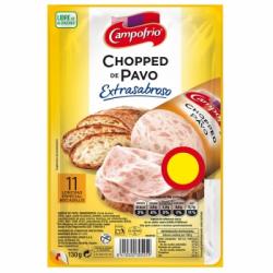 Chopped de pavo estrasobroso en lonchas Campofrio sin gluten 115 g.