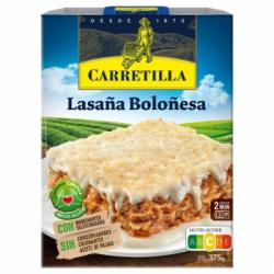 Lasaña boloñesa Carretilla sin aceite de palma 375 g.