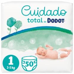 Pañales Dodot Cuidado Total T1 (2-5 kg) 50 ud.