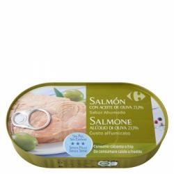 Salmón con aceite de oliva Carrefour 125 g.