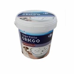 Yogur griego con stracciatella Carrefour sin gluten 1 kg.