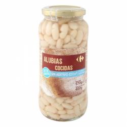 Alubia cocida sin sal añadida categoría extra Carrefour 400 g.