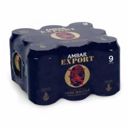 Cerveza tostada Ambar Export pack de 9 latas de 33 cl.