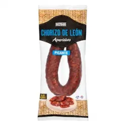 Chorizo sarta extra picante y ahumado De León Pieza 0.35 kg