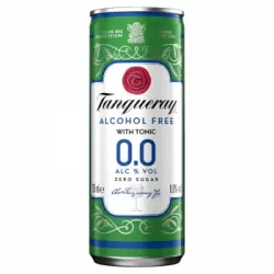 Gin&Tonic 0,0 London dry Tanqueray sin alcohol lata 250 ml.