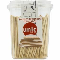 Palillos Redondos Torneados de Madera UNIC de 550 piezas