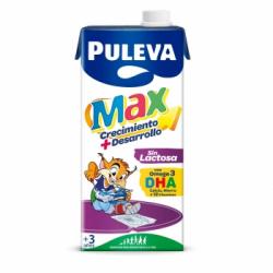 Preparado lácteo crecimiento y desarrollo Puleva Max sin gluten sin lactosa brik 1 l.