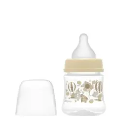 Biberón 150 ml tetina silicona flujo lento anticólicos Deliplus +0 meses
