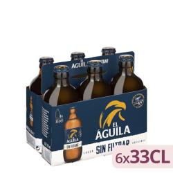 Cerveza El Águila sin filtrar 6 botellines X 330 ml