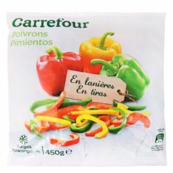 Pimiento en tiras Carrefour 450 g.