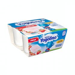 Postre lácteo infantil de fresa Yogolino +8 meses 4 ud. X 0.1 kg