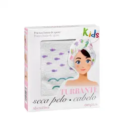 Toalla turbante kids estampado seca pelo microfibra Deliplus  1 ud