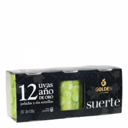 Uva pelada y sin semillas Golden pack de 3 unidades de 130 g.